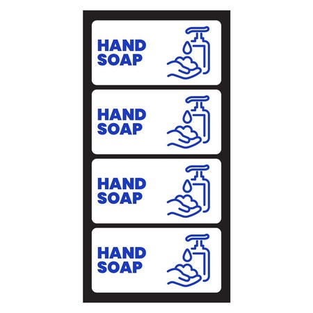 Fuel Stickers Hand Soap Label, Commercial Hand Soap Dispenser Sticker Label, Hvy-Dty, 2''x1'', 4PK Z-2X1HDSP-4PK